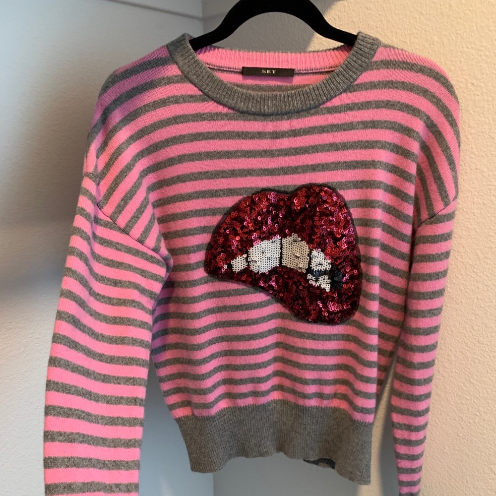 Set 👄 wool striped sweater
